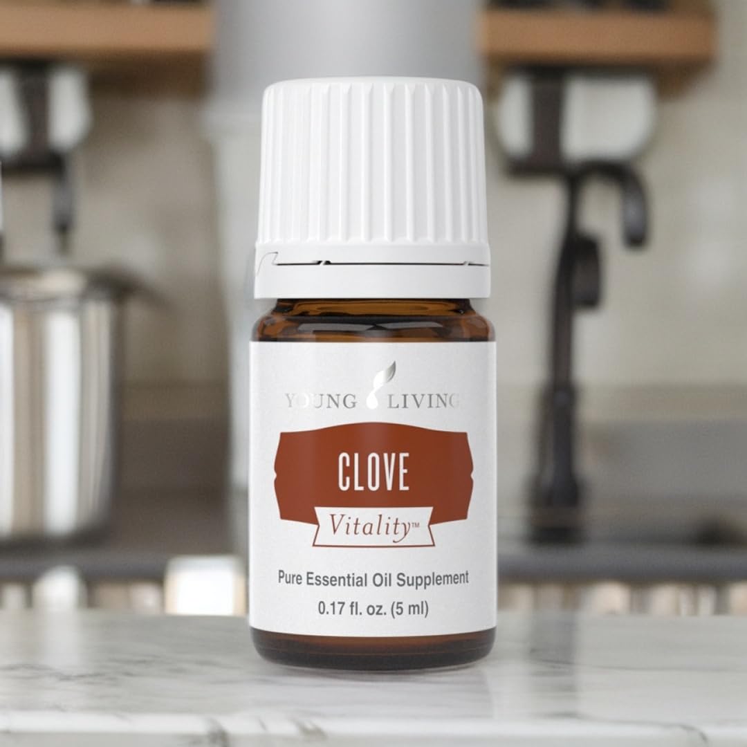 Young Living Clove Vitality 5 ml | Premium Essential Oil for Dietary Antioxidant & Immune Support | Spicy Flavor for Cooking, Baking & Teas
