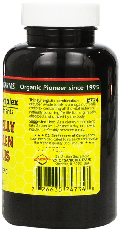 YS Eco Bee Farms Royal Jelly, Bee Pollen, Propolis + Korean Ginseng 90 Capsules (2 Pack)