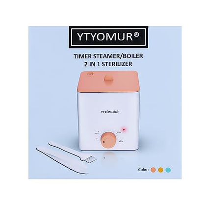 YTYOMUR Menstrual Cups with Sterilizer - 2 Reusable Cups + Cleaner Set