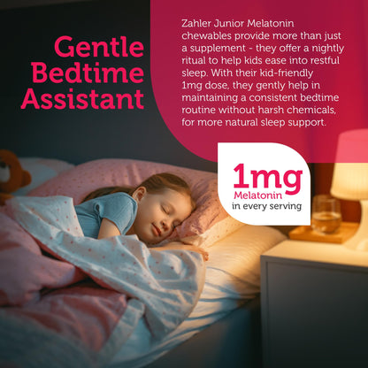 Zahler 1mg Children's Melatonin for Kids — Sleep Support for Ages 4+ | Grape Flavor, Non-GMO, Kosher