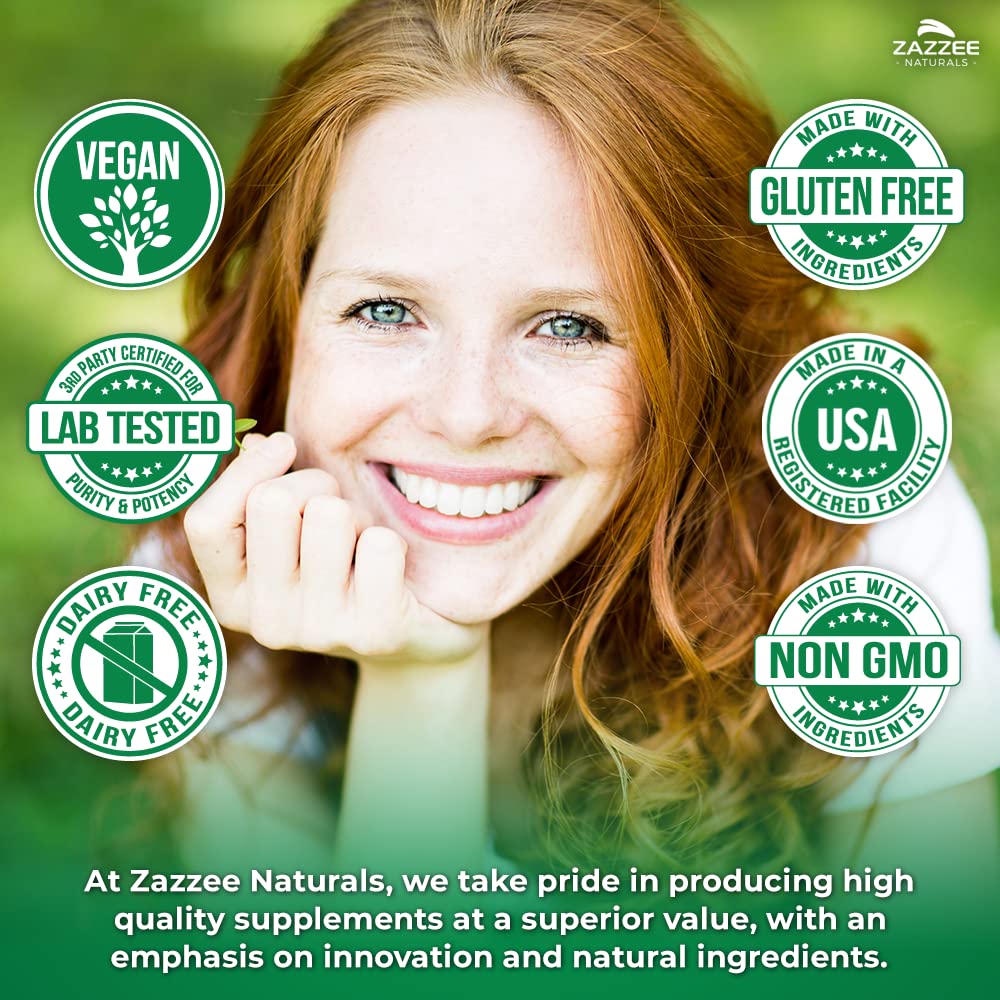 Zazzee USDA Organic Lion's Mane 20:1 Extract – 16,000 mg per Capsule, 120 Vegan Capsules, Made in USA