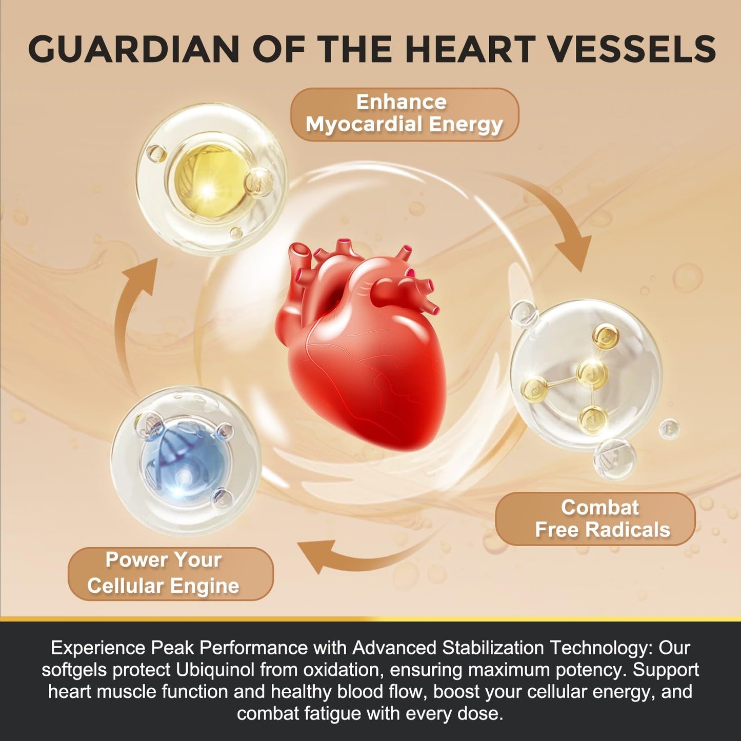 ZEBORA Ubiquinol CoQ10 300mg Softgels - 4-in-1 Heart Health & Energy, 120 Softgels