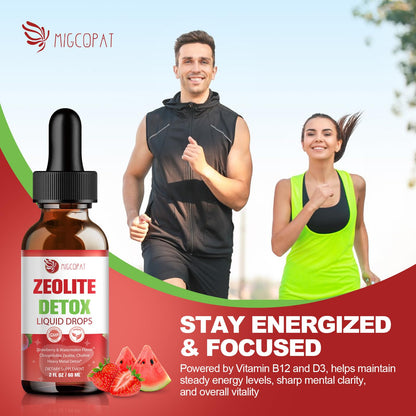 Zeolite Detox Drops 5-in-1 High Absorption with Vitamin C, B12, D3 & Choline – Heavy Metal Detox & Immune Support – 60ml