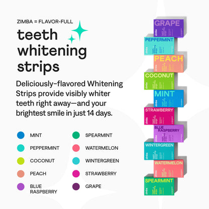 Zimba Watermelon Teeth Whitening Strips — Vegan & Enamel Safe