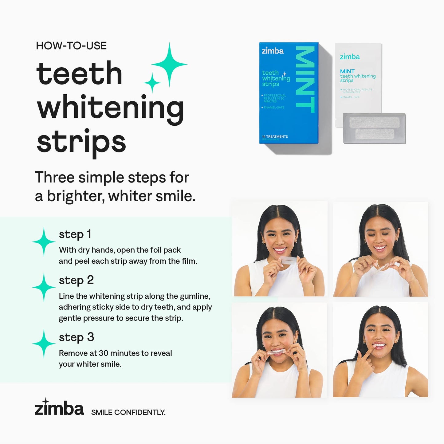 Zimba Watermelon Teeth Whitening Strips — Vegan & Enamel Safe