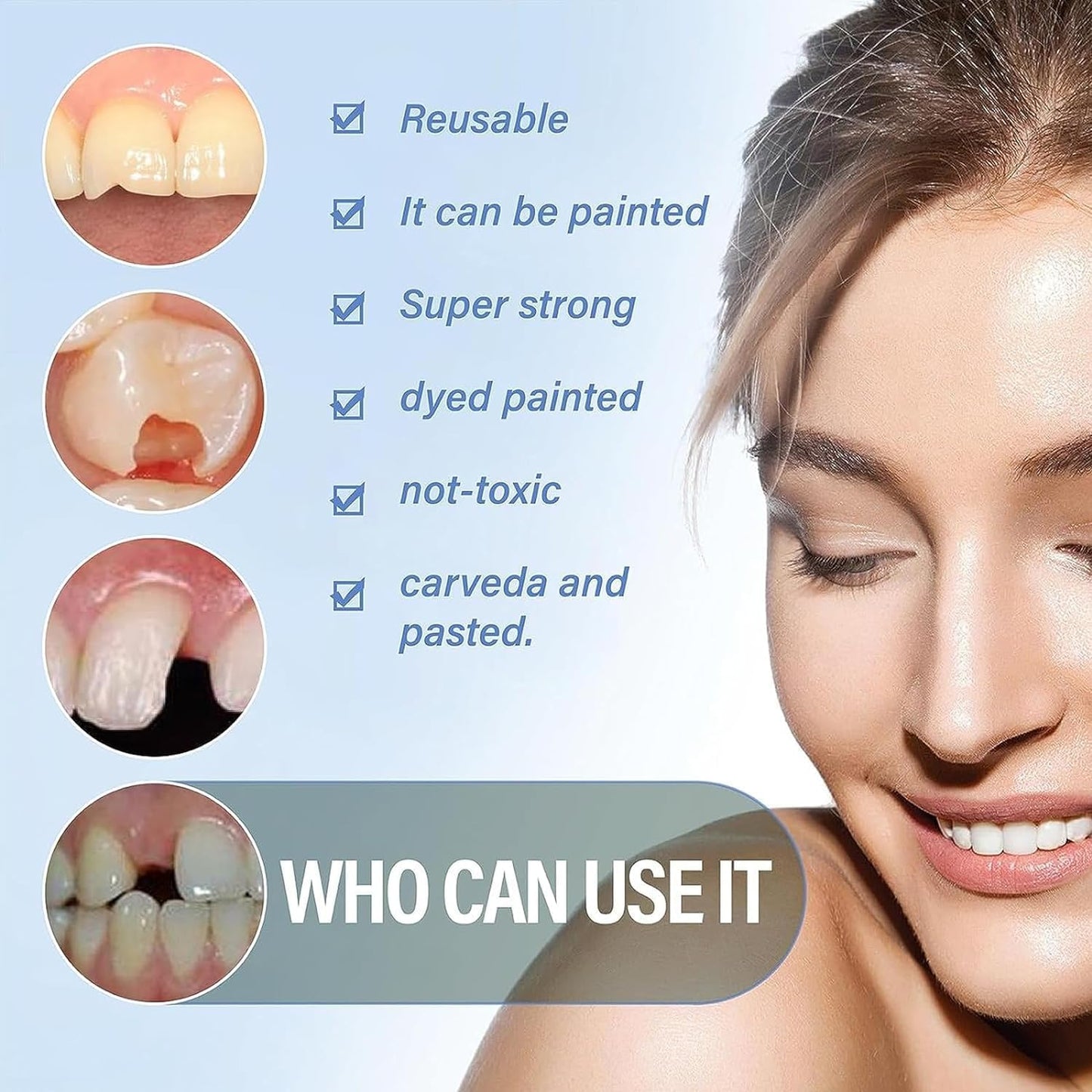 Zinc Oxide Eugenol Cement - Temporary Teeth Replacement Kit for Fillings & Crowns