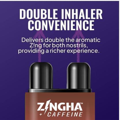 Z!NGHA Caffeinated Aromatherapy Nasal Inhaler Stick – Natural Energy Boost with Essential Oils + Caffeine (Vanilla Custard)
