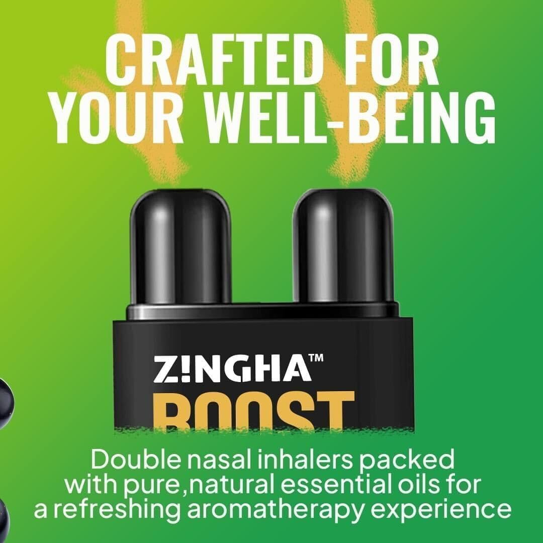 Z!NGHA Natural Aromatherapy Dual Nasal Inhaler Stick – Uplifting Blend for Daily Clarity | Portable