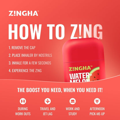 Z!NGHA Natural Aromatherapy Dual Nasal Inhaler Stick – Uplifting Blend for Daily Clarity | Portable
