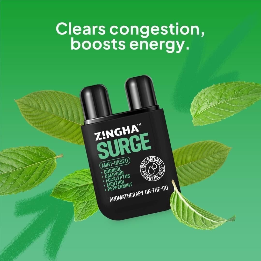 Z!NGHA Dual Nasal Inhaler Stick – Uplifting Essential Oils | 2pk Calm