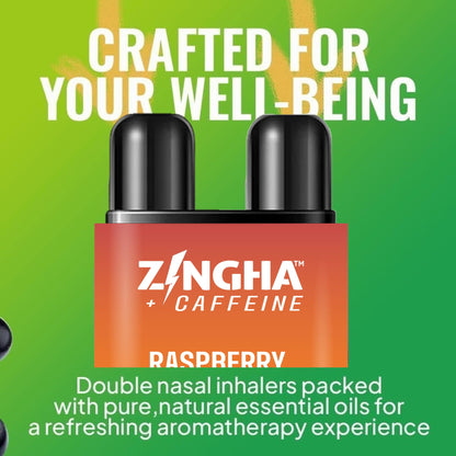 Z!NGHA Caffeinated Aromatherapy Nasal Inhaler – Natural Energy Boost (Triple Berry Ice)