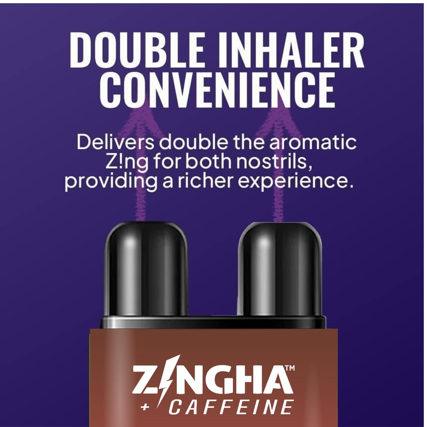 Z!NGHA Caffeinated Aromatherapy Nasal Inhaler – Natural Energy Boost (Triple Berry Ice)