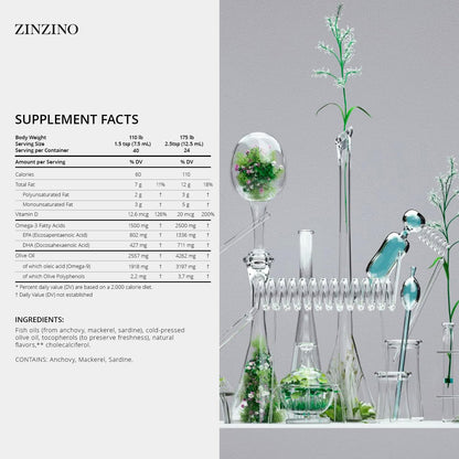 Zinzino BalanceOil+ Orange Lemon Mint 300ml | Omega-3, Polyphenols & Vitamin D3