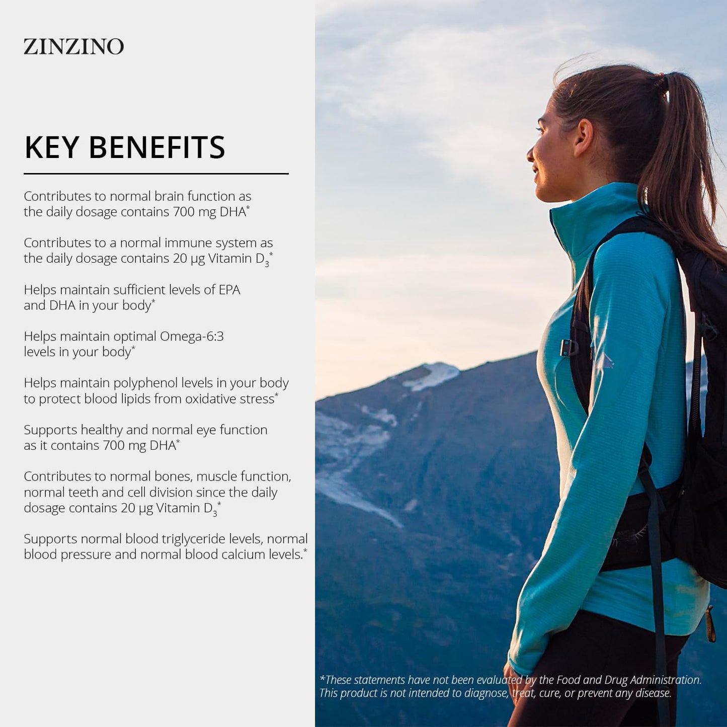 Zinzino BalanceOil+ Orange Lemon Mint 300ml | Omega-3, Polyphenols & Vitamin D3