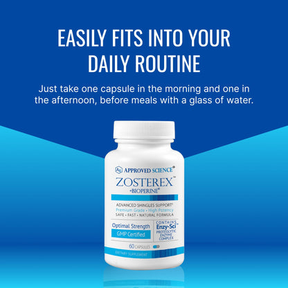 Approved Science Zosterex - Extra-Strength L-Lysine 1000mg, Vitamin B Complex, Zinc - Immune Support & Cold Sore Treatment - 180 Vegan Capsules - 3 Bottles